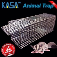 LIVE HUMANE ANIMAL TRAP POSSUM RAT FERAL CAT RABBIT HARE CATCHER FOLDING CAGE
