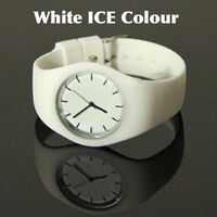Watch White Colour Ice Cool Unisex Ladies Mens Children Silicone