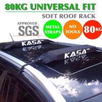 DOUBLE SOFT ROOF RACKS CAR ROOF LUGGAGE KAYAK SURFBOARD FISHING SKIS SUP CANOE