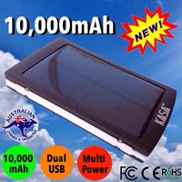 10000mAh SOLAR PORTABLE EXTERNAL CHARGER POWER BANK MOBILE PHONE TABLET DUAL USB