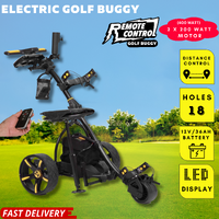 4-Wheel Digital Electric Golf Buggy w/Remote Trolley 18 Holes Power Caddy NEW