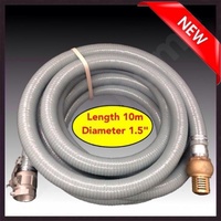 NEW 10m 1.5" GENUINE KASA FIRE SUCTION WATER HOSE with CAM LOCK BRASS FOOT VALVE