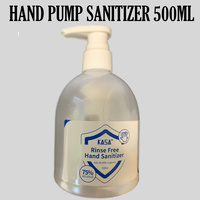 KASA Hand Sanitizer 500ml Pump Bottle Germs Killer 75% Alcohol