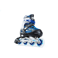 KASA Roller Blades Skating Shoes Inline Skate Kids & Teenager Adjustable Skates (Blue M(EU 33-36))