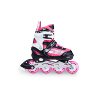 KASA Roller Blades Skating Shoes Inline Skate Kids & Teenager Adjustable Skates (Pink M(EU 33-36))