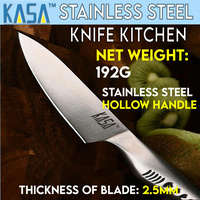 Kasa Kitchen Knife 8 Inch Damascus Pattern Chef's Knife Stainless Steel Handle