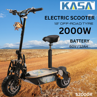 KASA S2000R 2000W 60V Electric Scooter Turbo LED Adults 12inch Off Road Tyre Foldable Bike