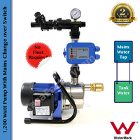 Fully Auto Stainless Steel 1,200 Watt Pump with Mains Change Over Switch