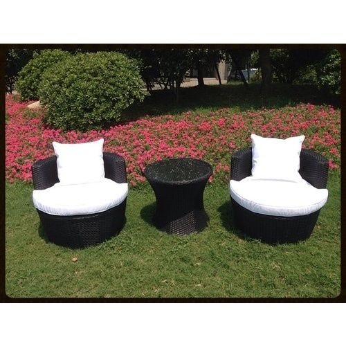 White 3pc PE Wicker Rattan Outdoor Pool Garden Sofa Lounge Furniture Set Setting