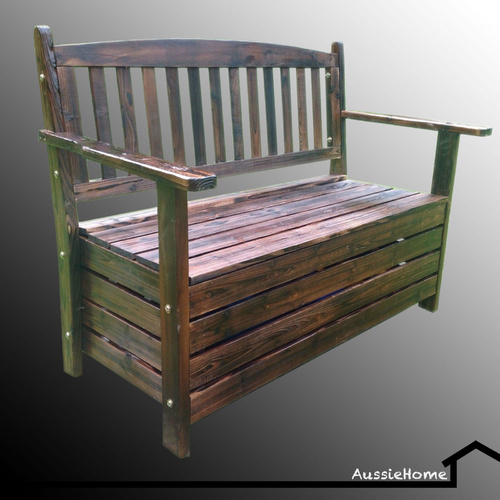 OUTDOOR BENCH WITH STORAGE COMPARTMENT!