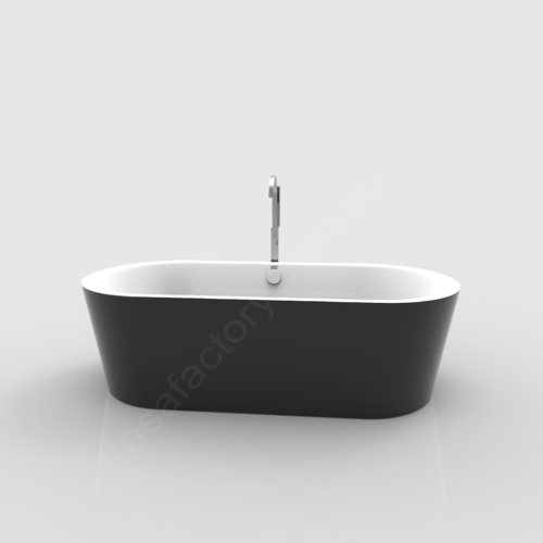 Bathroom Acrylic FREE Standing BLACK / WHITE Bathtub Bath Tub 1700 x 800 x 600mm