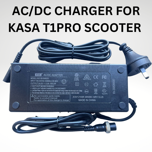 KASA 54.6V 2.0A Scooter Charger Suitable For T1 Pro Scooter Only Li-ion Lithium Battery