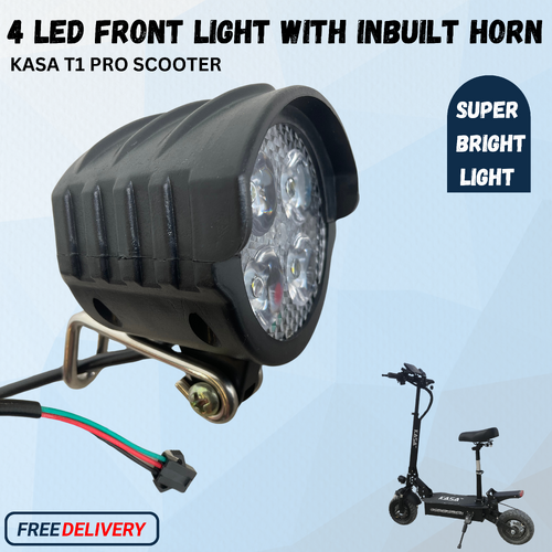 Replacement Front Led Light with Built-in Horn for KASA T1 Pro Electric Scooter